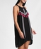 Black Tassel Detail Mini Dress