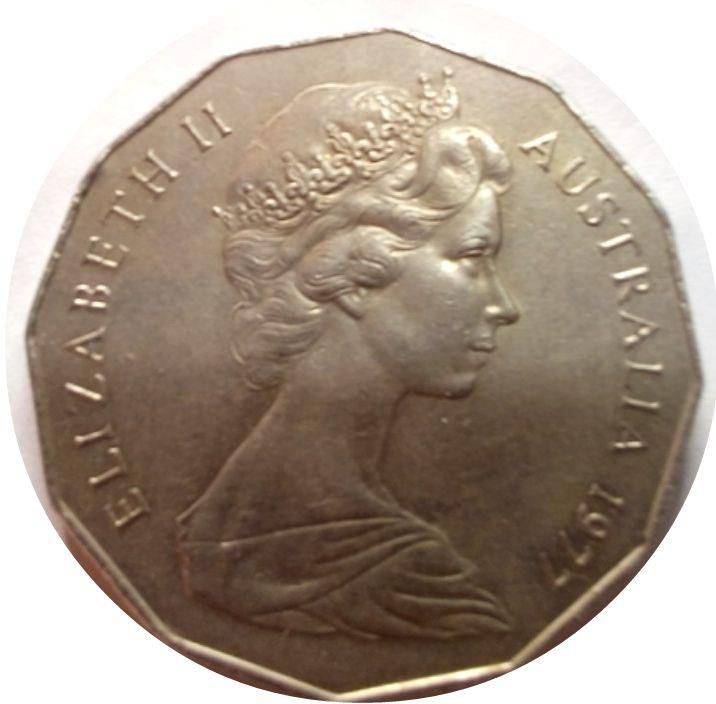 50 سنت تذكاري من مستعمرات بريطانيا العظمي / استراليا سنة 1977 م
