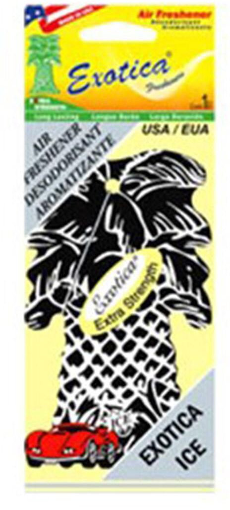 Exotica Palm Tree Air Freshener Single Card - Black Ice
