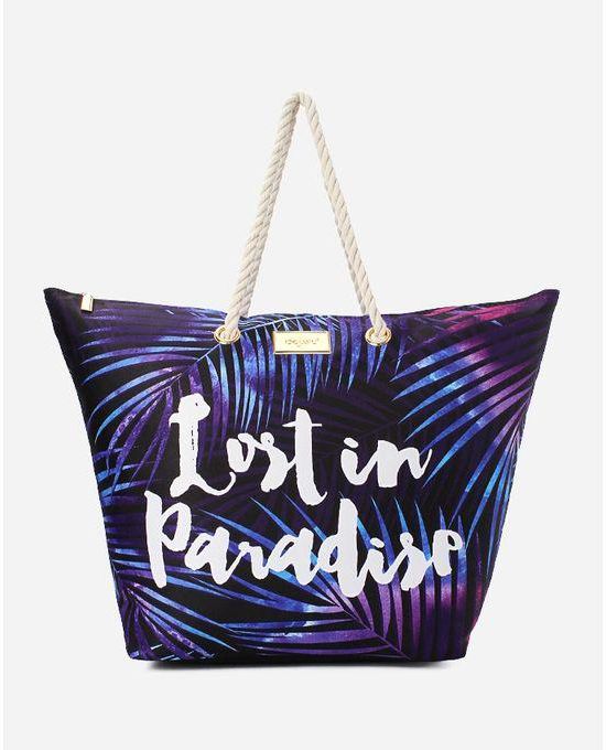Dejavu Lost In Paradise Beach Bag - Purple