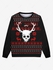Gothic Christmas Elk Skull Letters Print Sweatshirt For Men - 6xl