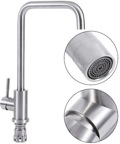 Kokobuy Hot And Cold Water Classic Kitchen Mixer Faucet SUS 304 Stainless Steel Faucet