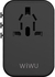 WiWU UA-303B Universal Plug Adapter, Black, USB