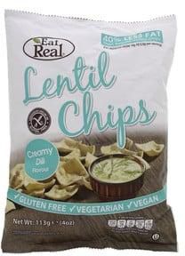 Eat & Real Lentil Chips Creamy Dill 113g