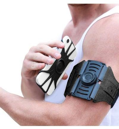 Mobile Phone Armbands Holder, Running Armband for iPhone X Xr Xs Max Huawei Mate 20 Samsung S9 S10 plus UniversaL 360 Rotation & Detachable (Charcoal)