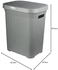 Esqube Laundry Basket with Lid, Grey, 50L Capacity