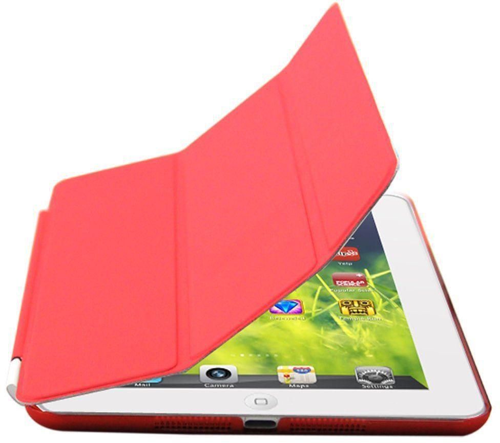 Red Ultra Slim Magnetic 2 in 1 Smart Cover With Hard Back Case for Apple iPad Mini