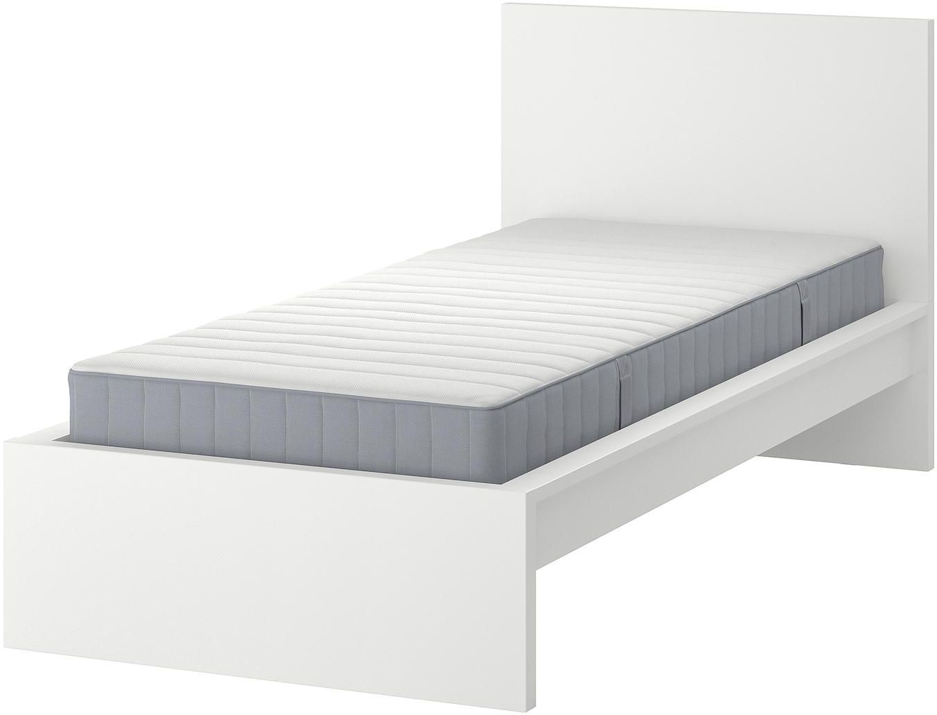 MALM Bed frame with mattress - white/Valevåg firm 90x200 cm