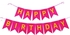 Hot Pink Happy Birthday Bunting Banner,Swallowtail Flag Happy Birthday Sign,