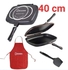 Dessini Double-sided Frying Pan 36cm, 40cm BBQ Grill Pan Cooking GRILL PAN