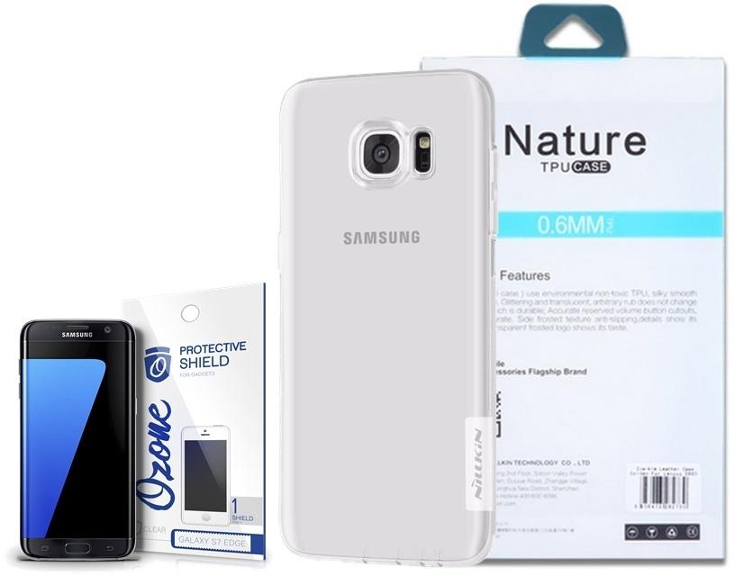 Nillkin TPU Case with phone stand for Samsung Galaxy S7 Edge with Ozone Screen Guard - Clear