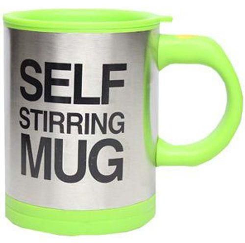 Generic Green and Silver Self Stirring Mug