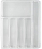 Acrylic Kitchen Drawer Cutlery Organizer Tray - 5-Slot Flatware Holder and Utensil Holder - Desk Drawer Organizer - Storage for Kitchen, Office, Bathroom Transparent