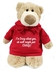 Fay Lawson - Supersoft Cuddly Mascot Bear With Trendy Red Hoodie - I I'M Crazy About You, Ok Well Maybe Just Crazy!- Babystore.ae