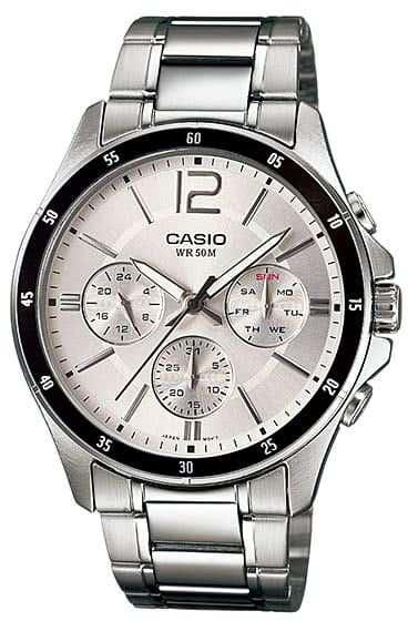 Get Casio MTP-1374D-7AVDF Analog Watch for Men, Stainless Steel Band - Silver with best offers | Raneen.com
