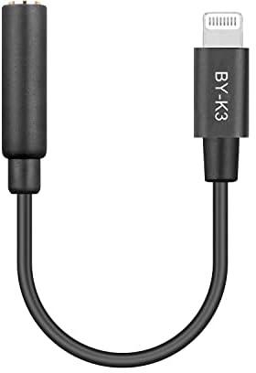 BOYA Apple MFi Certified AUX Cord by K3 for iPhone 14 3.5mm TRRS to Lightning Audio Adapter Cable Headphone Jack for iPhone 13 12 11 XS XR X 7 7P 8 8P Connects On Camera Mic(by-XM6 by-MM1 etc.)