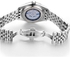 Louis Will MEGIR Business Casual Men's Watches Large Dial Steel Belt Mechanical Watch (Silver&White)