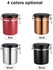 1.8L Stainless Steel Airtight Coffee Bean Canister Food Storage Container With Vent Valve black 21*9*9cm