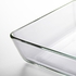 MIXTUR Oven/serving dish - clear glass 35x25 cm