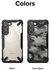 Fusion-X Military Design Compatible With Samsung Galaxy S23 5G Case Hard Back Heavy Duty Shockproof Advanced Protective Bumper Cover Camo Black