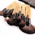 32pcs Brown Kit Make Up Brushes Set With Soft Bag Case