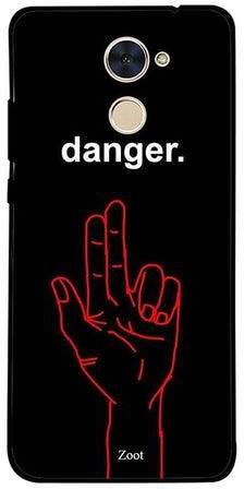غطاء حماية واقٍ لهاتف هواوي Y7 برايم مطبوع عليه كلمة Danger