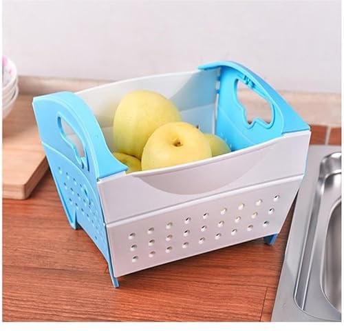 Premium Design Collapsible Kitchen Strainer Basket, Collapsible Plastic Fruit and Vegetable Washing Basket for Katakets。