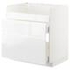 METOD Base cb f HAVSEN snk/3 frnts/2 drws, white Maximera/Ringhult white, 80x60 cm - IKEA