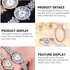Women Watch Fashion Ladies Quartz Diamond Wristwatch Elegant Ring Female Bracelet Watches 3pcs Set