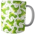Printed Ceramic Mug White/Green
