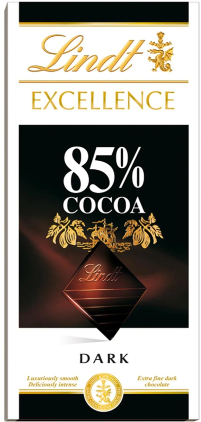 Lindt excellence 85% cocoa dark chocolate 100 g