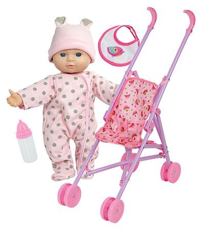Baby Habibi Basic - Baby Doll With Stroller