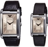 Emporio Armani His and Hers Gold Dial Leather Band Couple Watch Set - AR9040