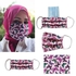 aZeeZ Pink & Green Butterflies Women Face Mask - 3 Layers + 5 SMS Filter