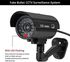 كاميرا Tomvision Bullet Dummy للمراقبة وهمية CCTV قبة للمراقبة في الأماكن المغلقة والمفتوحة 1 ملصق إضاءة LED وامض وشارات تنبيه للأمان (1، أسود)