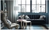 LANDSKRONA Three-seat sofa - Grann/Bomstad black/wood