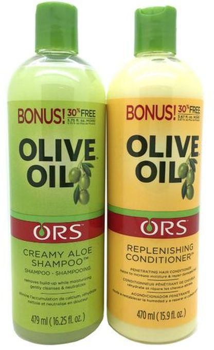 Ors Olive Oil Creamy Aloe Shampoo 479ml & Conditioner Bonus