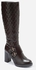Shoe Room Quilted Knee Boots - Brown