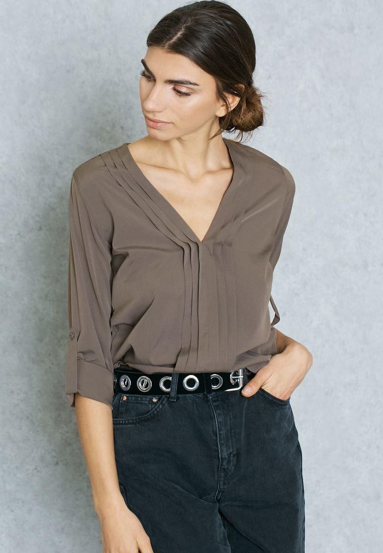 Pleated Detail Top