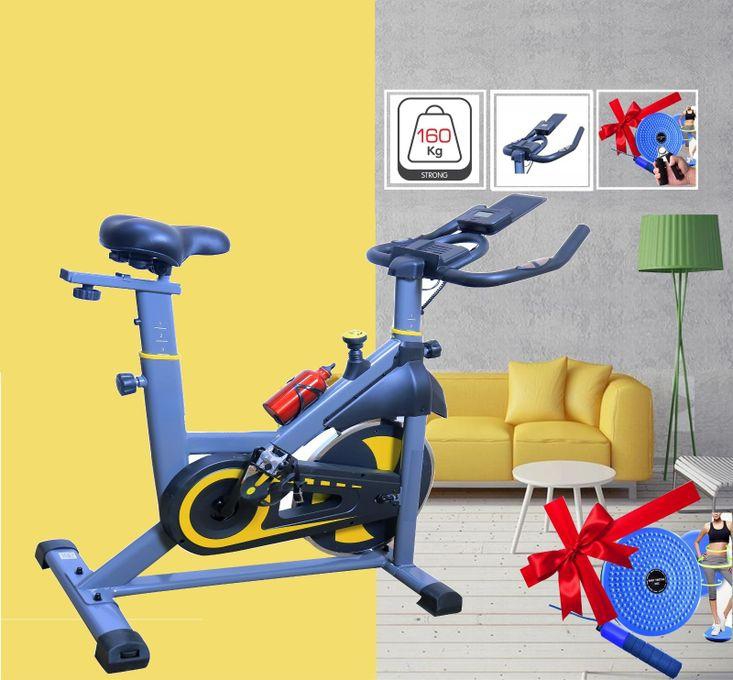 City Star Spinning Bike 108 Maximum User Weight 160 Kg With 3 Different Gifts Jumping Rope. Hand Exercises. Twister Disc