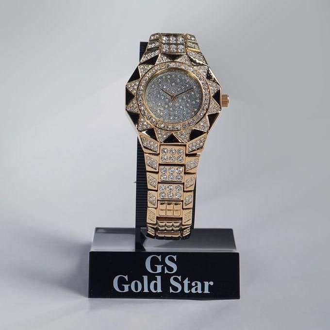 Gold Star Gold Star 9921 Gold Stainless Steel Watch For Women