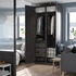 PAX Wardrobe frame, dark grey, 50x58x236 cm - IKEA