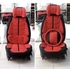 Universal Luxury 5 Seater Leather Seat Cover Black And Red