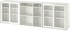 VIHALS تشكيلة تخزين مع أبواب زجاجية - أبيض/زجاج شفاف ‎285x37x90 سم‏