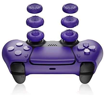 GeekShare Thumb Grip Caps for Playstation 5 Controller, Thumbsticks Cover Set Compatible with Switch Pro Controller and PS4 PS5 Controller, 3 Pairs / 6 Pcs (Purple)