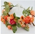Fashion Floral Garlands Headband Women Wedding Flower Wreath Bohemia Crown Hair Band Orange