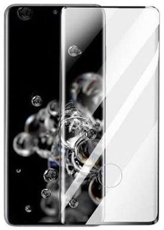واقي شاشة من الزجاج المقوى لهاتف Samsung Galaxy S20 Ultra / S20 Ultra 5G شفاف / أسود