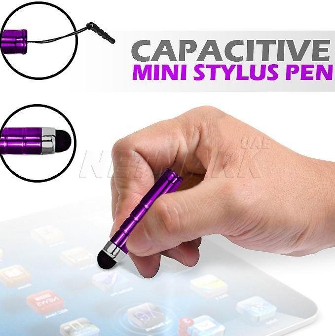 Mini Capactive Stylus Pen For Apple iPad Retina 4 iPad Mini 3 2 Samsung Galaxy Tab Note 10.1 N8000 P5100 P7500 P3100 P6200 P6800 Asus Google Nexus 7 Amazon Kindle Fire -(Purple)
