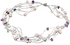 Mysmar Pearl and Mutil Color Stone Necklace