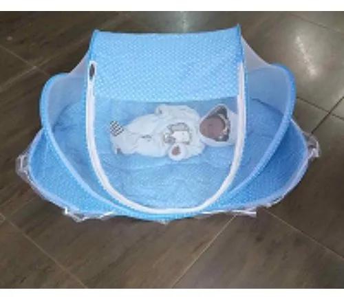 Portable Baby Nest Blue Dotted